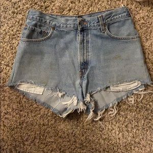 Levi cutoff shorts
